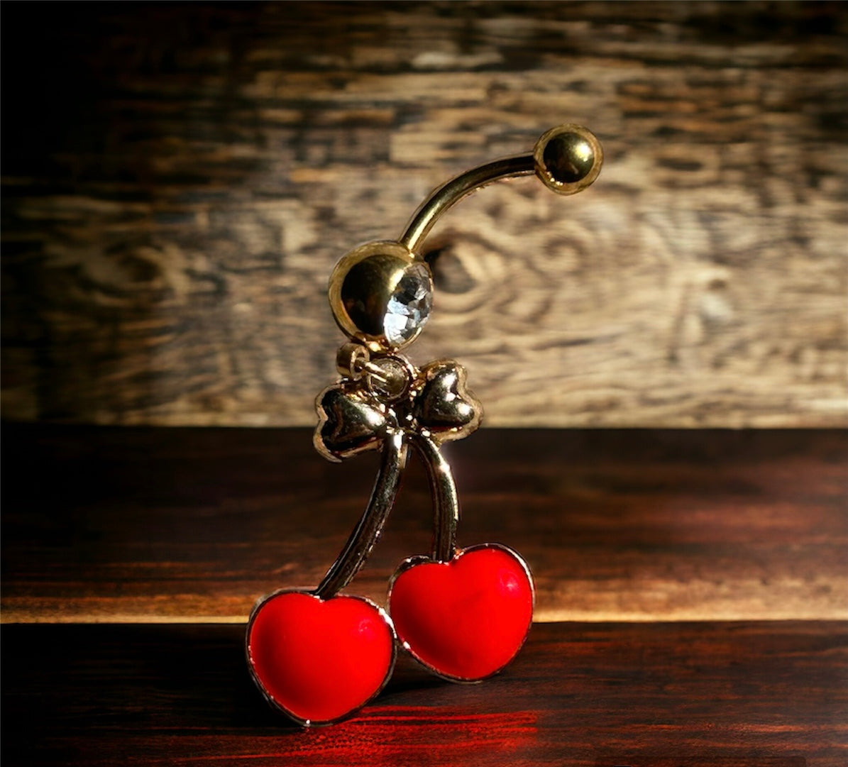 Big cherry belly ring