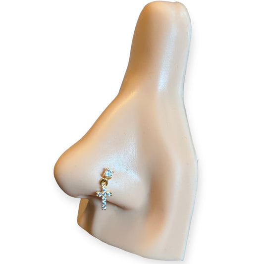 Cross nose ring
