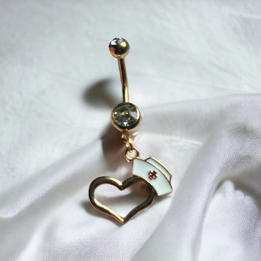 Hero heart belly ring