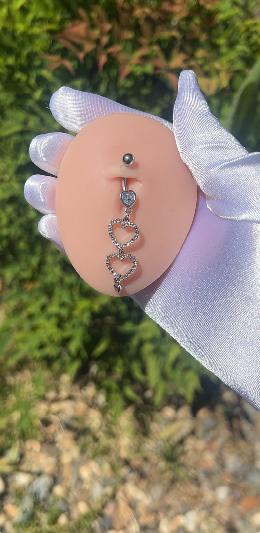 Queen of hearts belly ring