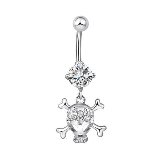 Skull belly ring