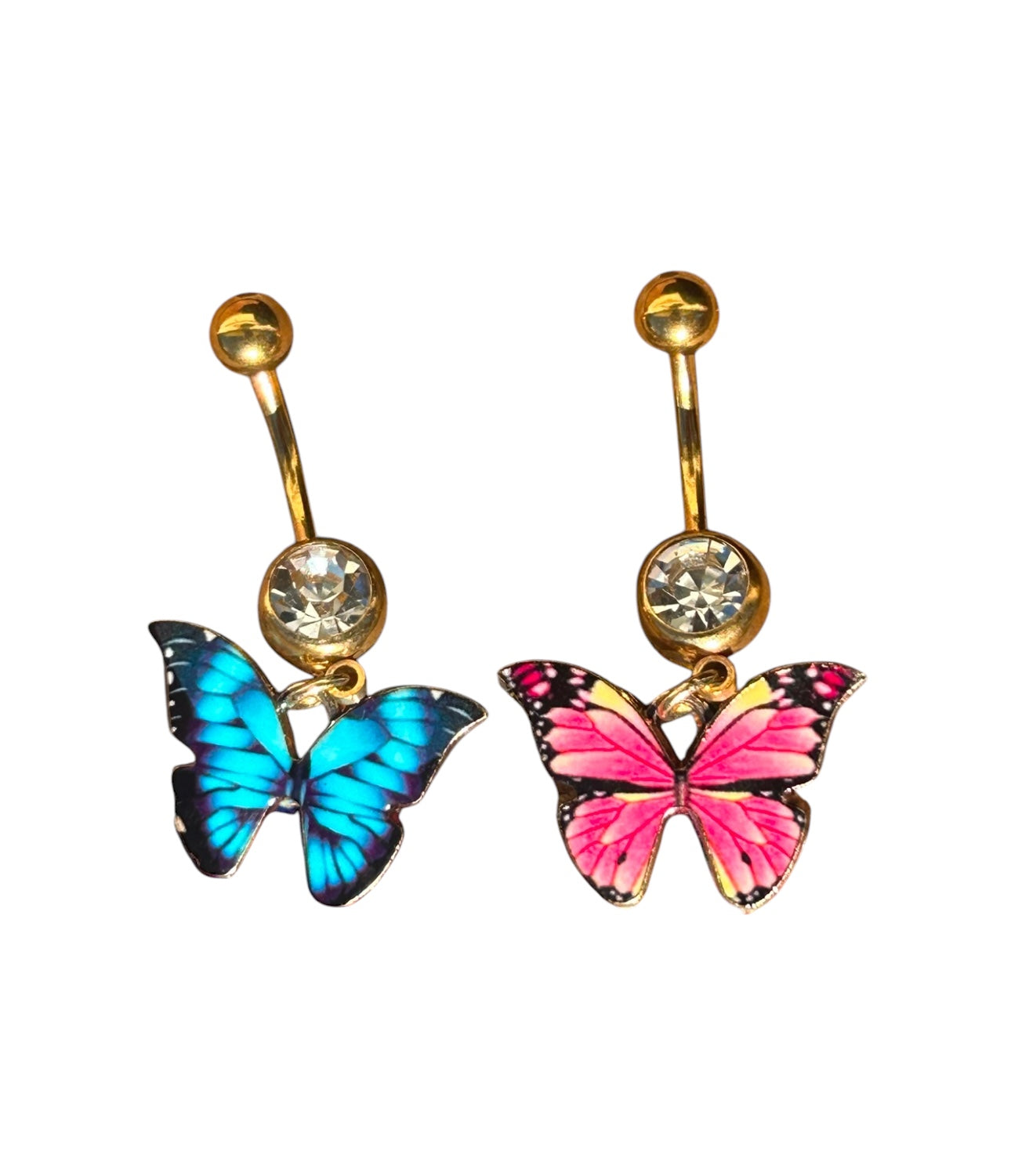 Butterfly belly ring