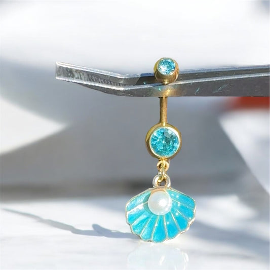 Seashell belly ring