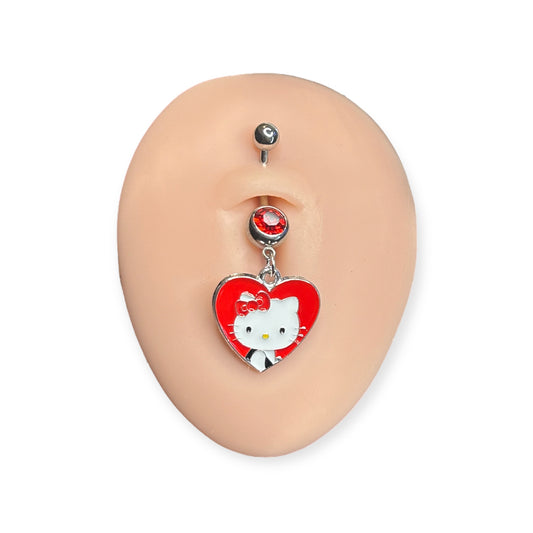 Red Hello Kitty Belly Ring