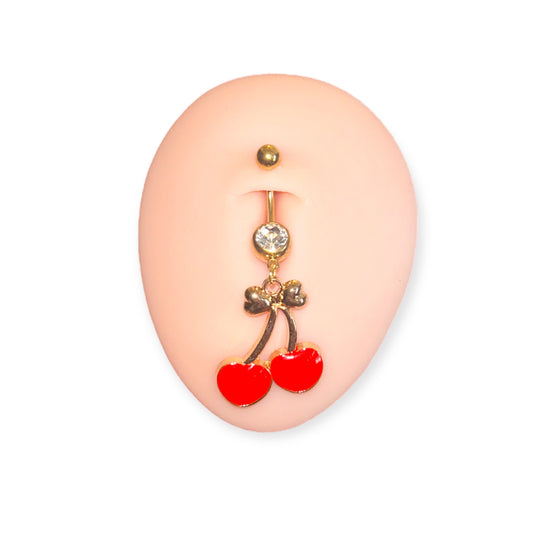 Big cherry belly ring